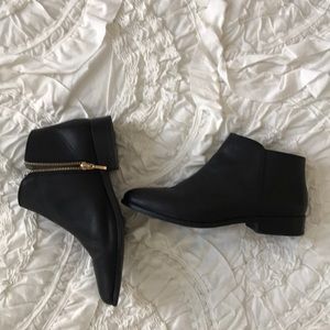Black leather booties!